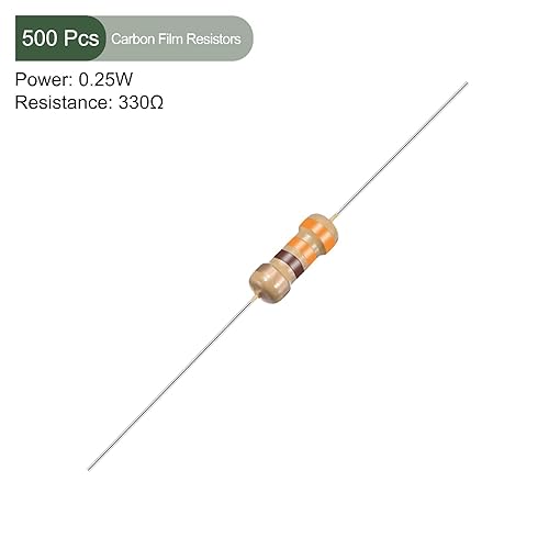 Miniatura 2 de YOKIVE 500 resistencias de película de carbono, resistencia de tolerancia de 14 W, 330 ohmios y 5 %, buenas para proyectos electrónicos de bricolaje