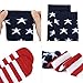 Zando American Flag Knee High Socks for Kids Patriotic Fourth Of July Independence Day Red White and Blue Soccer Baseball Softball Socks for Girls Boys Outdoor Sport American Flag*2 4-6 Years