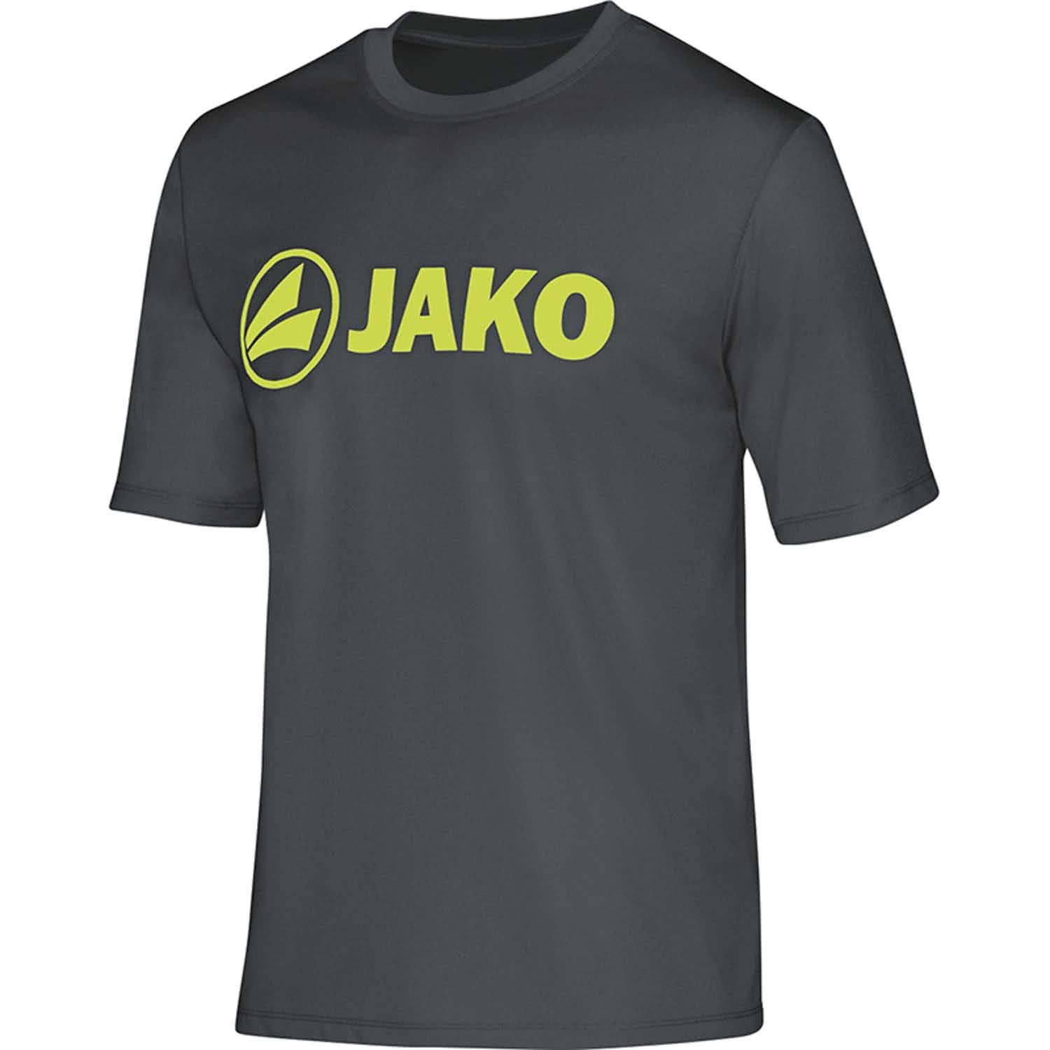 Jako Men's Function Shirt Promo, Anthracite/Lime, 2XL (Manufacturer Size:3XL)