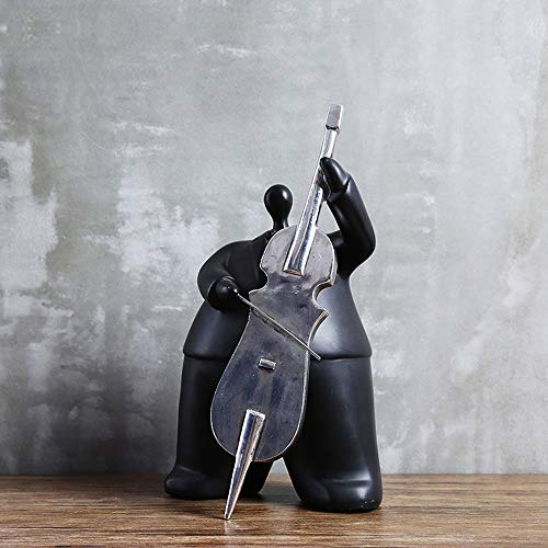 Black Music Puppet Resina Decorazioni per la casa Accenti Personaggi Carini Soggiorno Camera da Letto Decorazione Oggetti Ornamento Artigianato Matrimonio Creativo Regali di Compleanno (col