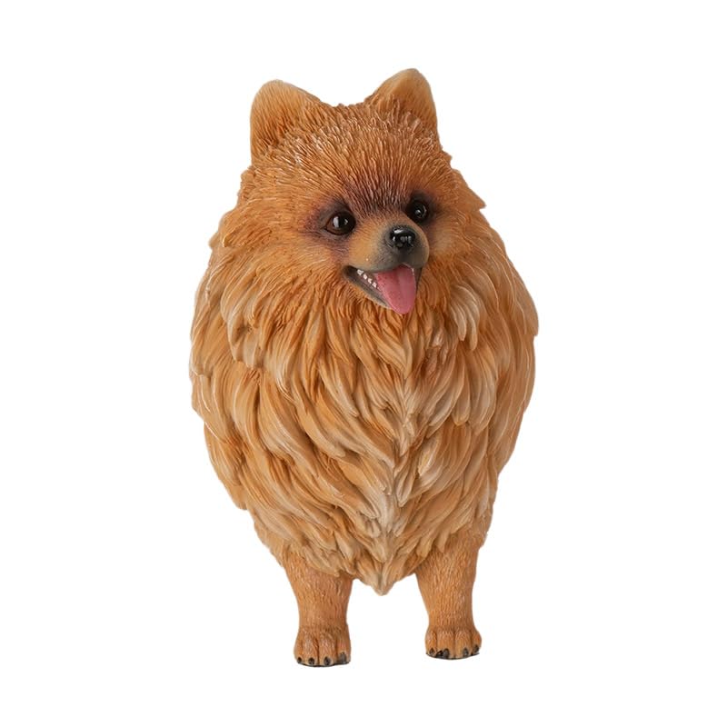 Pacific Giftware Statuetta a forma di cane Pomerania, decorazione per la casa, graziosa statua per soggiorno, regalo ideale per gli amanti della Pomerania, statuetta di animali da collezione e