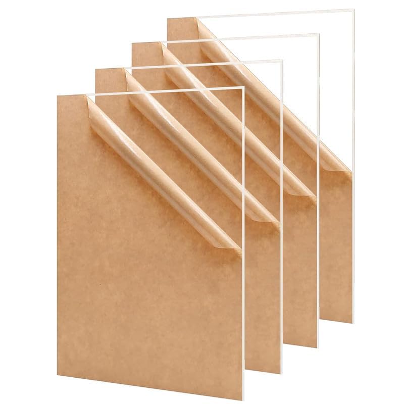 Transparent Acrylic Sheet 5x5 Inch (Pack of 4) | High Transparency Acrylic Panel for DIY Crafts, Photo Frames, Wall Clock, Memo Board, Wedding Signs & Home Décor-image-40