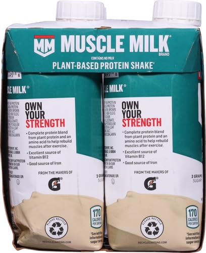 Muscle Milk Plant Protein Vanilla Caramel 11oz 4pk
