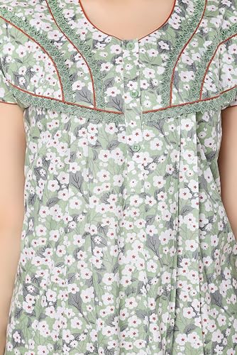 Image of Soulemo Women's Pure Cotton Floor Length Nighty 1663