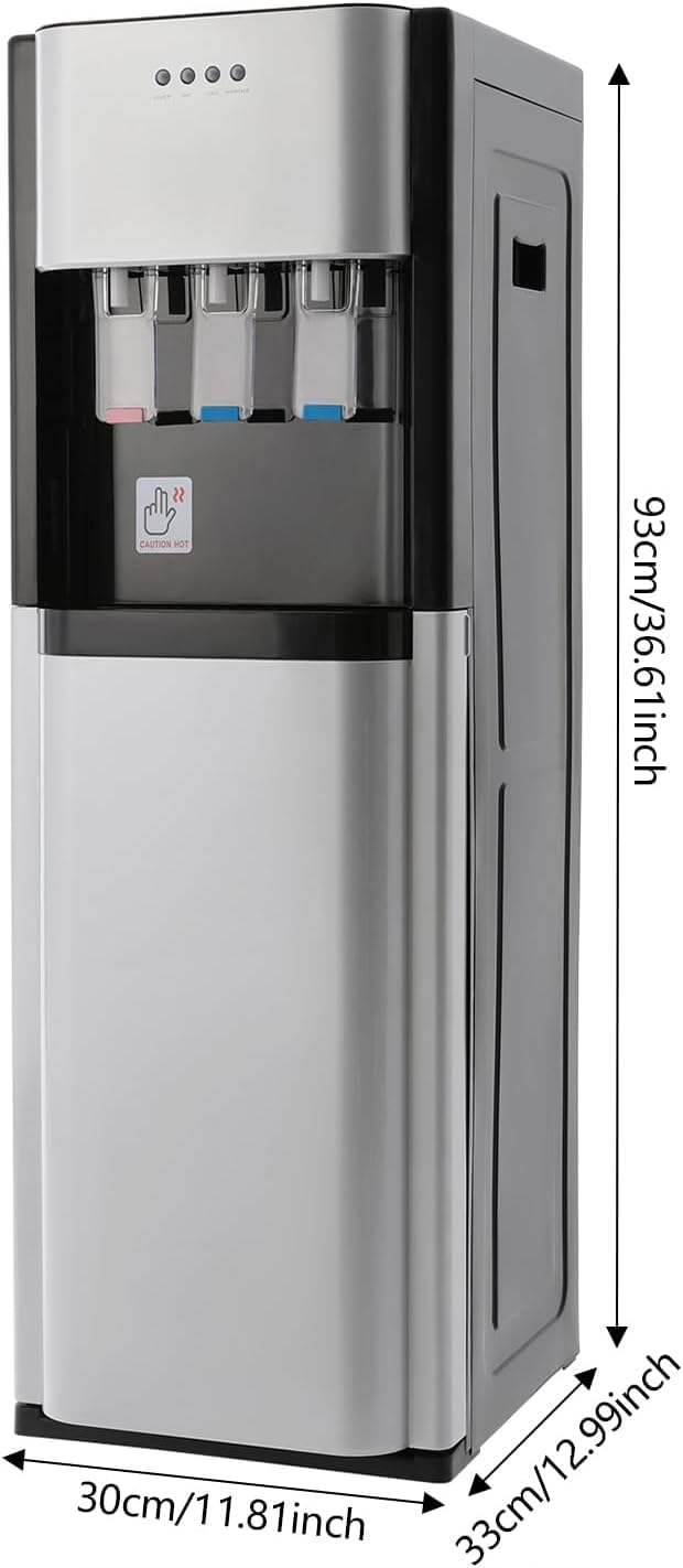 Dispensador de agua Carga Inferior 3 Salidas Vertical Fuente de Agua Eléctrica de Agua Distribuidor,para el Hogar, Cocina, Oficina, Dormitorio(sin Botella)