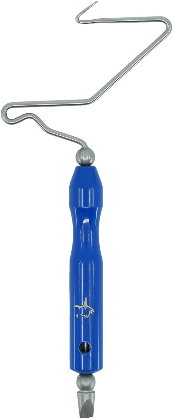 Kingfisher Fly Fishing Whip Finishing Tool, Ergonomic Powder-Coated Body, for Finishing Flies, Blue