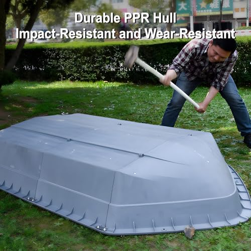 image for LECARDIO Folding Fishing Kayak - Portable Modular Fishing Boat for 1-2