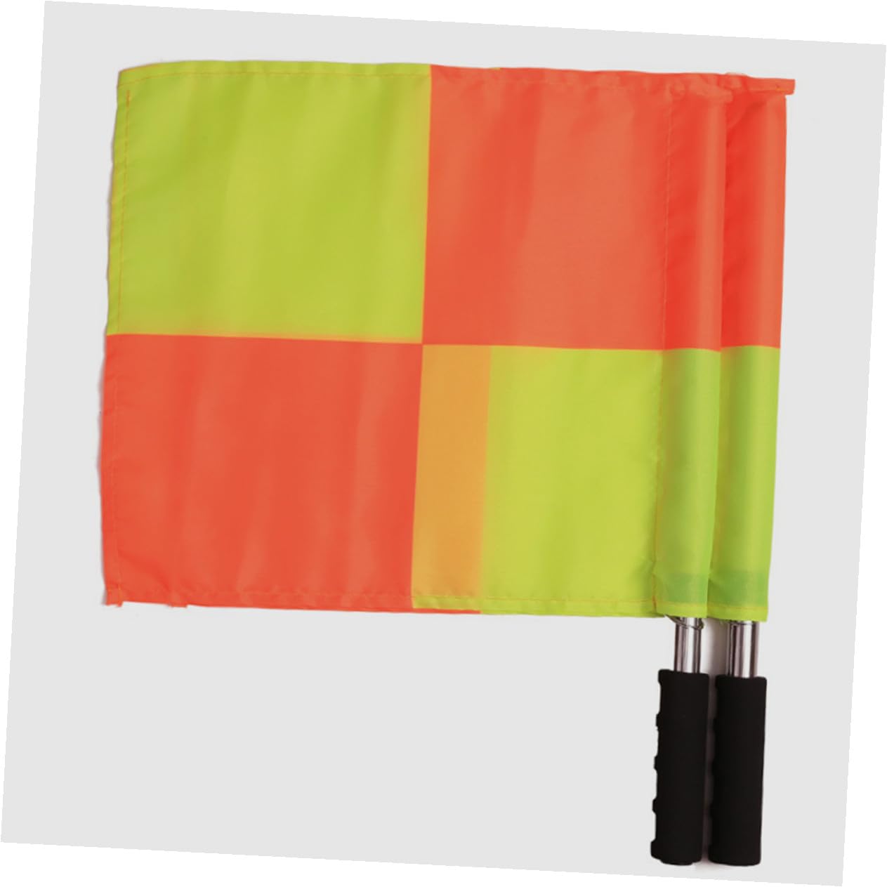 Angoily Set 2 Bandiere Arbitro Calcio a Scacchi 50x40 Cm in Poliestere, Bandierine Guardalinee Visibili per Partite e Allenamenti di Calcio, Accessori Kit Arbitro Sportivo Stile