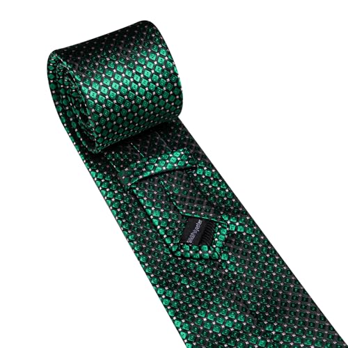 Image of YOHOWA Men Plaid /Striped Ties Set Silk Business Wedding Formal Fashion Necktie and Pocket Square Cufflinks Set
