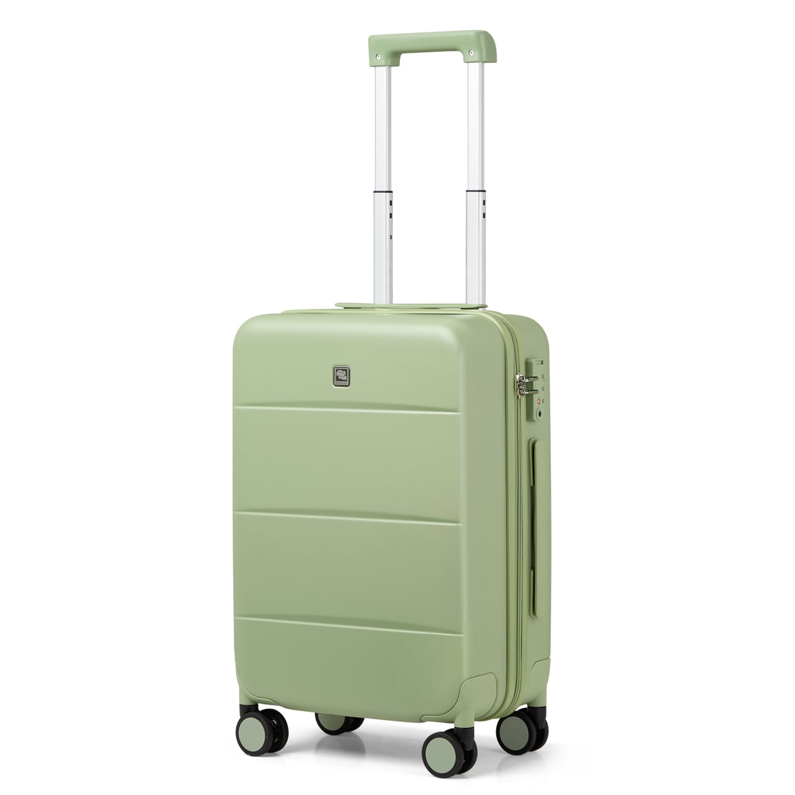Hanke Carry On Luggage 22x14x9 Airline Approved Spinner Wheels Hard Shell Suitcases for Women & Men TSA Luggage Travel Suitcase Rolling Light Weight Luggage 20 Inch(Bamboo Green)