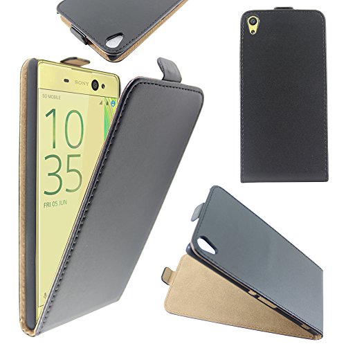 ebestStar - Coque Compatible avec Sony Xperia XA Ultra, XA Ultra Dual Etui Housse PU Cuir Rabat Ultra Fin (Ultra Slim Case), Noir [Appareil: 164 x 79 x 8.4mm,...
