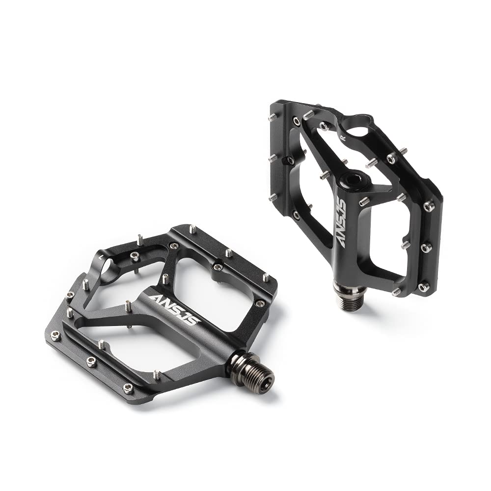 MDEAN Ansjs Mountain Bike Pedals MTB Pedals Bicycle Flat Pedals Aluminum 9/16" Sealed Bearing Lightweight Platform for Road Mountain BMX MTB Bike…