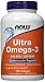 Now Foods Ultra Omega 3, Fish Oil Soft-gels, 180 X 2 (360)