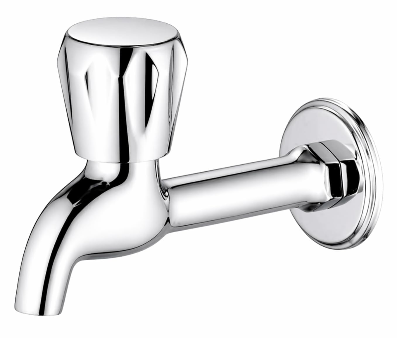 Wall Mounted Bib Tap, Water Tap for Bathroom & Kitchen, Heavy Duty Bib Cock Faucet with Smooth Water Flow, Rust Resistant Brass Tap for Wash Basin, Utility Area & Garden (Pack of 1)-image-11