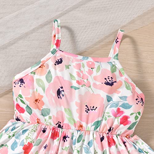 Aalizzwell 12-18 Months Infant Baby Girls One Piece Adjustable Strap Floral Backless Romper Harem Jumpsuit Summer Clothes Outfit #TOP7