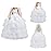 E-TING Wedding Set Beautiful Gown White Bride Dress Clothes with Veil and Groom Business Suit Outfit for DollsDoll Not Included