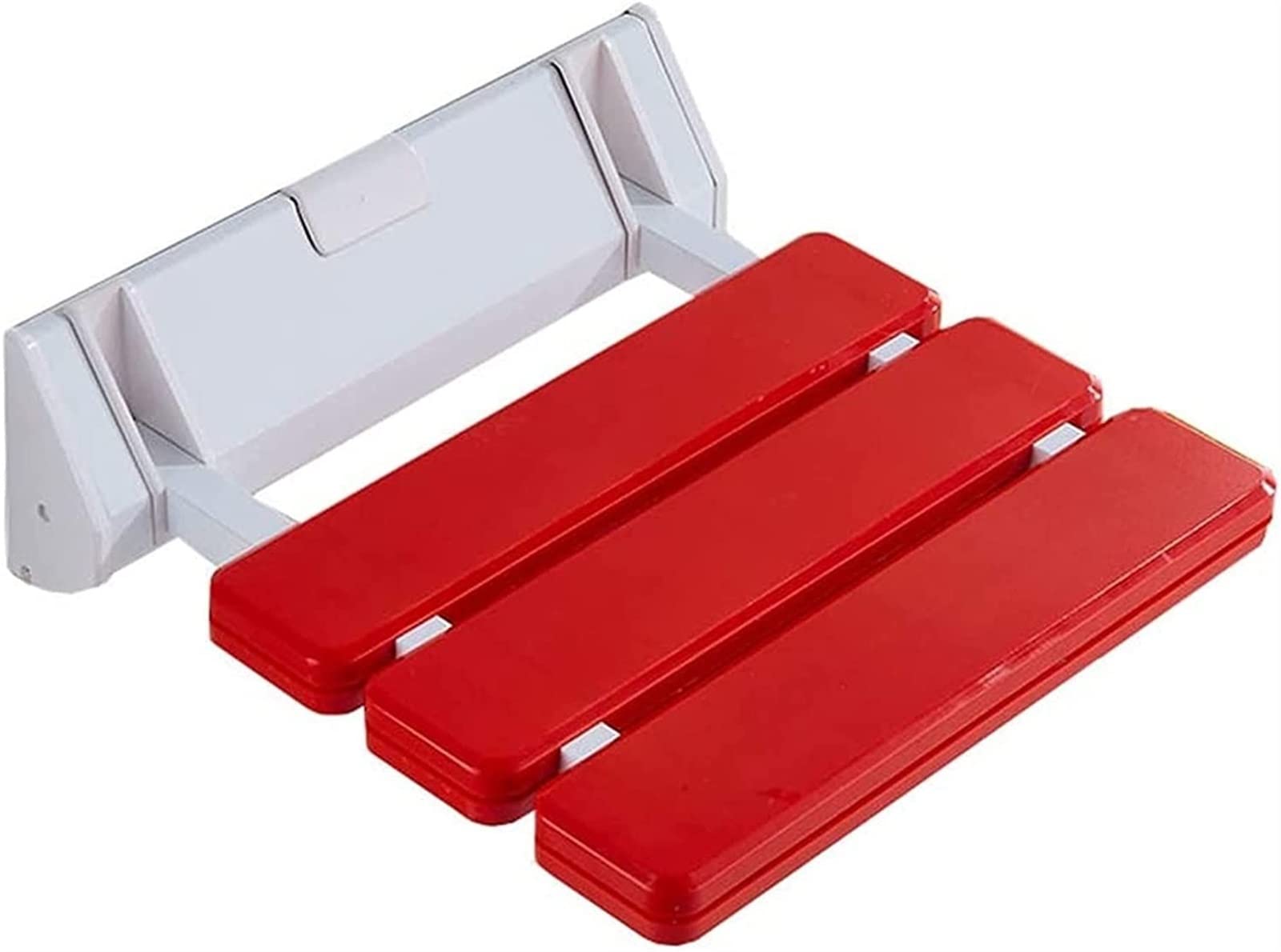 Chaise de douche pliante rouge contre le risque de chute