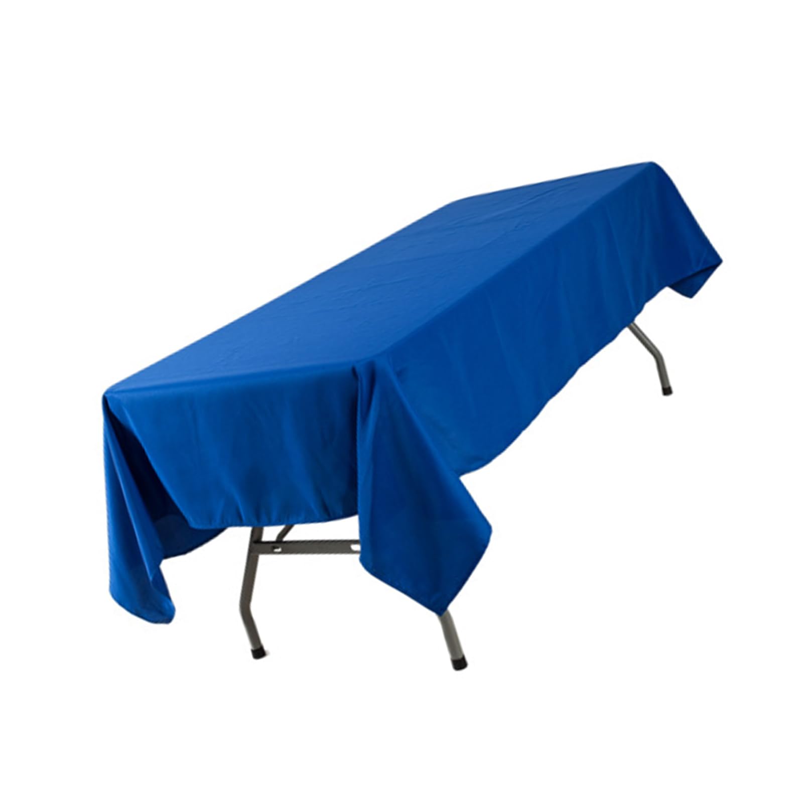 carotoe Luxurious Blue Rectangular Tablecloth Machine Washable WrinkleProof Polyester Fabric for Formal Event Furniture Protect Wrinkleproof Tablecloth