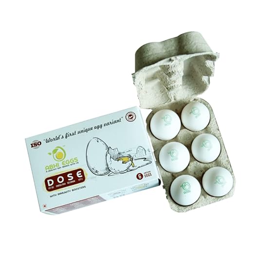 ABHI EGGS Dose with Immunity Boosters Eggs Box (Pack of 6)