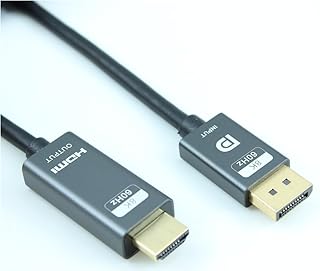 MyCableMart 3ft DisplayPort v1.4 to HDMI v2.1 Cable 28AWG Gold Plated 8K@60Hz, Black