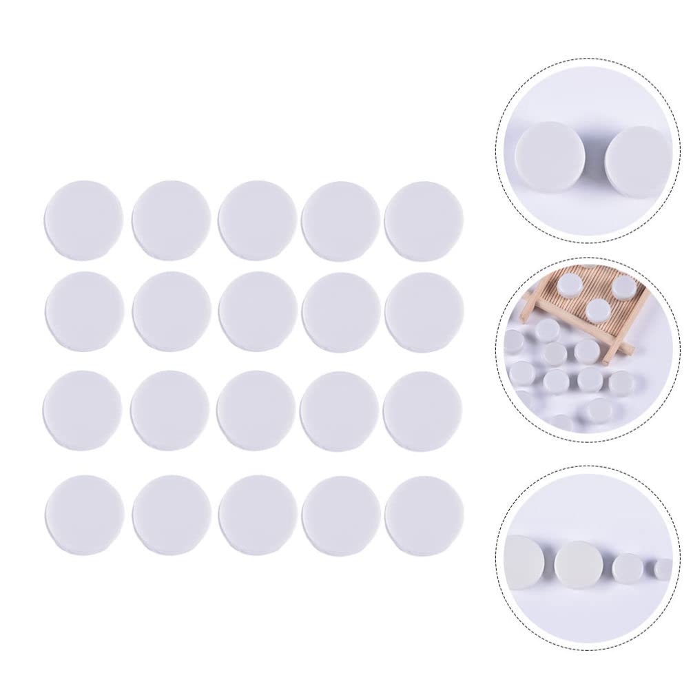 Kisangel Bell Ring Box 1.37 in Flat Round Rattle Insert for Baby Rattles Plush Dolls DIY Sewing Toys Pet Toy Accessories White