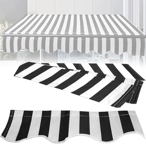 Toile de rechange pour auvent rétractable impérméable à rayures 3x2m - 2