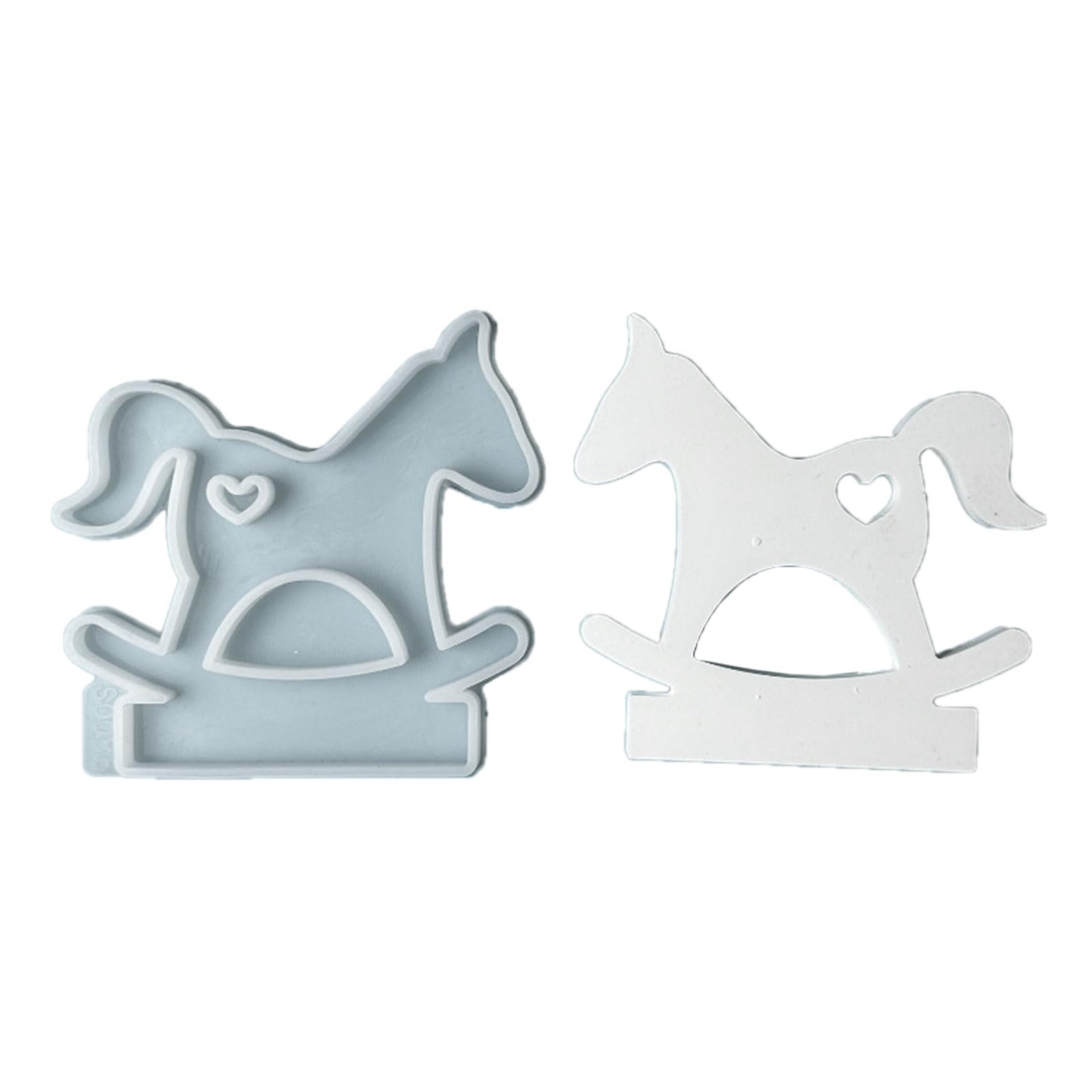Yhplxyuus Silicone Horse Candlesticks Resins Molds Concrete Castings Hearts Horse Holder Silicone Molds Hearts Holder Resins Plasters Candlesticks