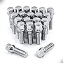 Wheel Accessories Parts Set of 20 Chrome 14x1.25 Lug Bolts Conical Seat with 17mm Hex, 28mm Shank Length, M14x1.25 Thread Lug Bolt (40mm, Chrome, 20 PC)