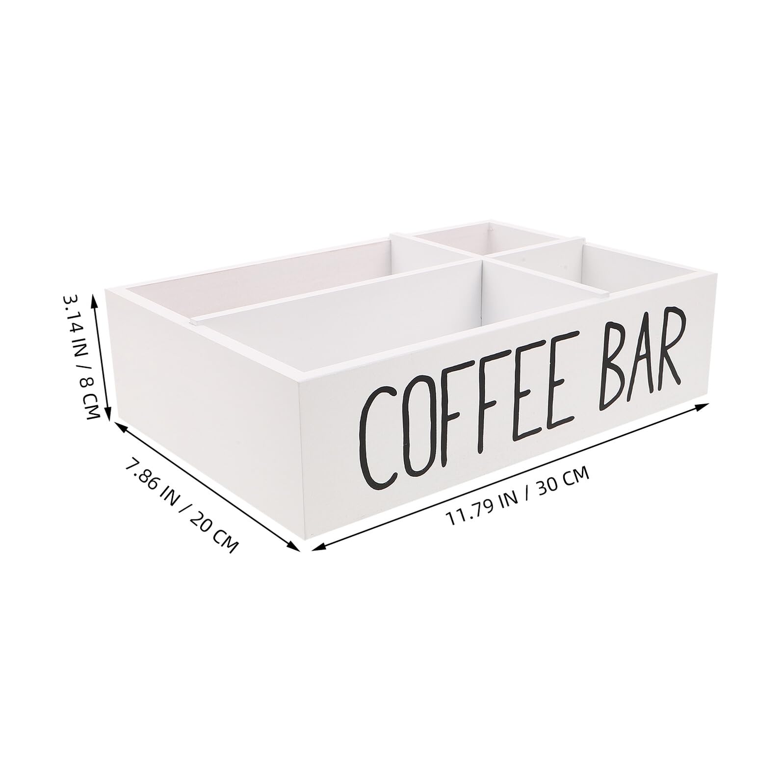 jojofuny Boîte de Rangement pour Sachets de Thé et Café Compartimentée Bois avec Fermeture Hermétique
