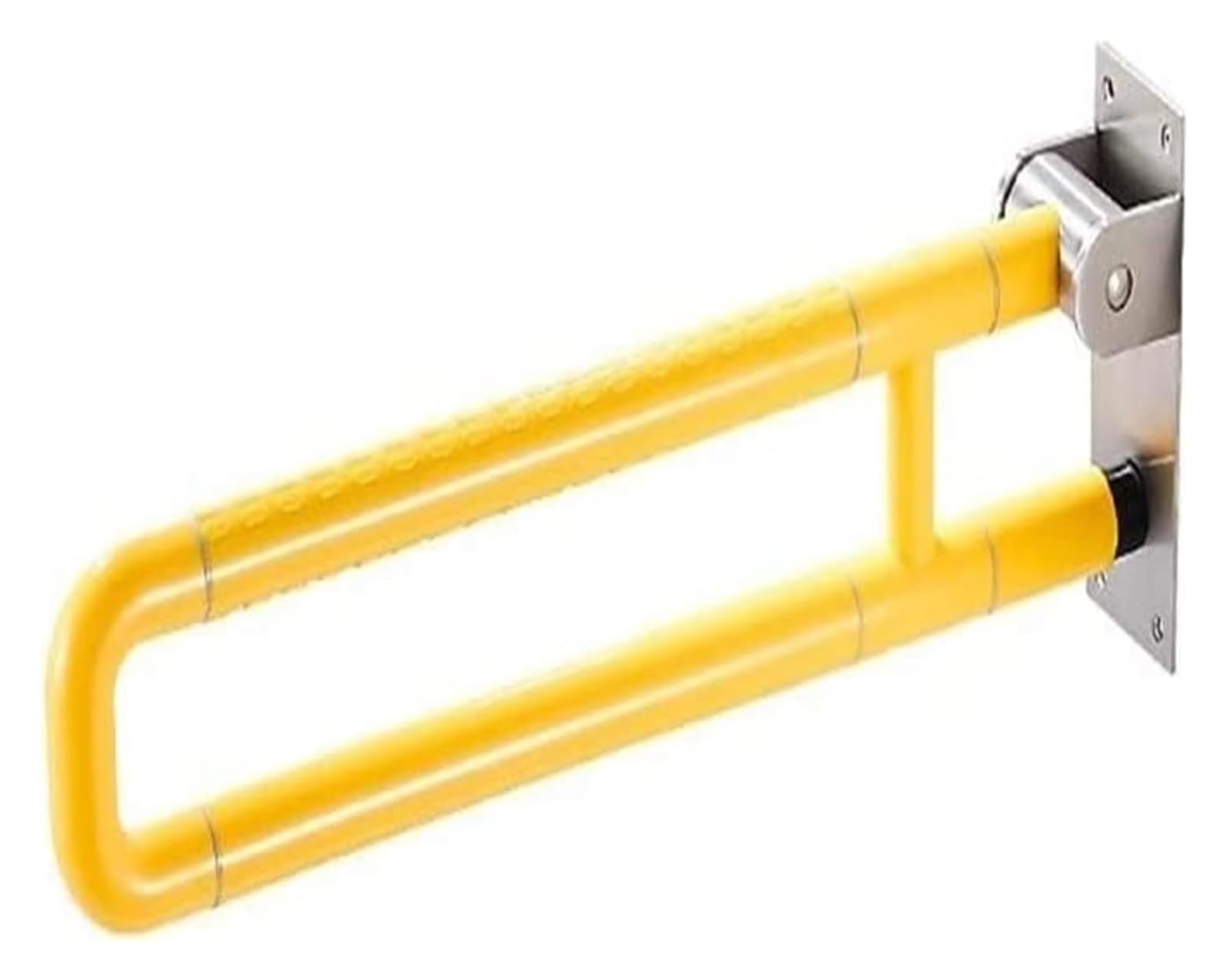 Baño para Agarraderas Barra de apoyo plegable de acero inoxidable, tubo exterior de nailon con agarre antideslizante, barra de seguridad abatible en forma de U for baño, barra de agarre for inodoro fo