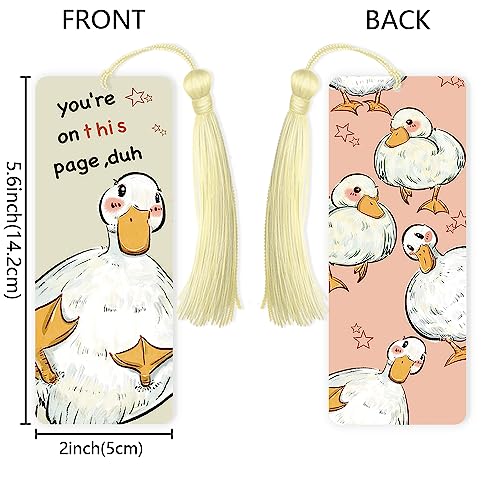 3 Pcs Cute Duck Bookmarks For Women Men Kids Boys With Tassel Funny Animal Bookmarks Cool Book Lovers Gifts #TOP1