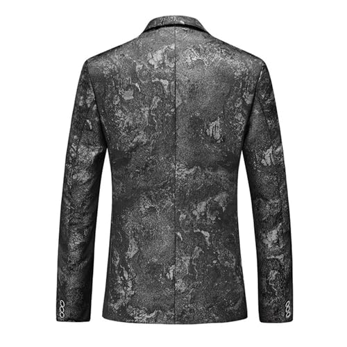 Men's Dress Floral Suit Jacket One Button Casual Printed Blazer Jacket Notched Lapel Slim Fit Stylish Blazer Dress4