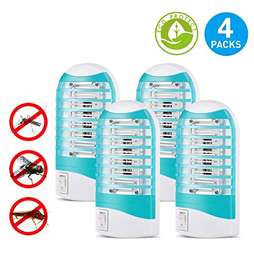 Bug Zapper Light Bulb Indoor Plug In 4 Pack, Electronic Mosquito Killer