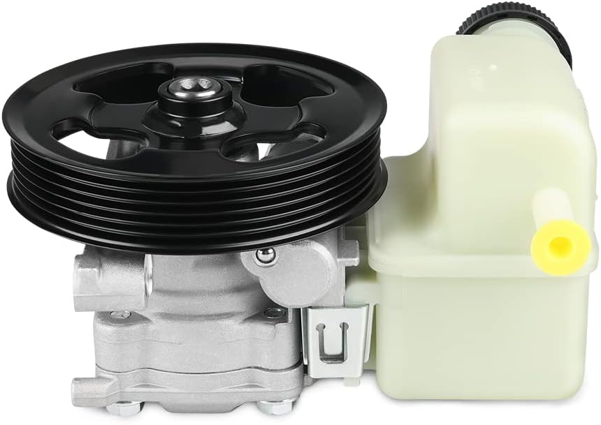 Power Steering Pump with Pulley & Reservoir Compatible with Mazda CX-7 L4 2.3L - 2007 2008 2009 2010 2011 2012, Mazda CX-7 L4 2.5L - 2010 2011 2012, Replacement for EG2132600A, BGJ6E32600B