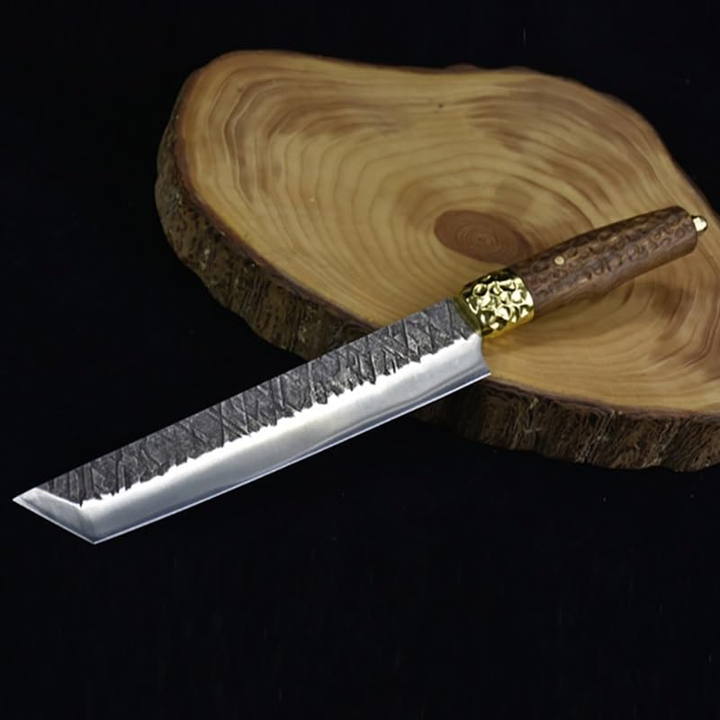 Meat Cleaver,Cleaver Knife 9 Inch Sashimi Knife 7Cr17MoV Steel Blade Slicing Salmon Sushi Ham Filleting Cleaver Fish Longquan Kitchen Knives Cooking Tools ( Color : Sashimi Knife-A , Size : 9 inch )