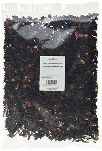 JustIngredients Ganze Hibiskusblüten, Hibiscus Flowers Whole (1 x 500 g) Cover
