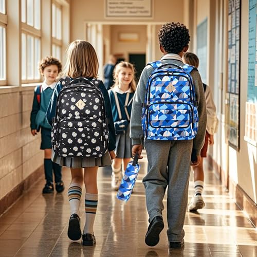 MOONBABY Kids Backpacks for Girls Boys School Bookbag with Pencil Case for Elementary Primary Middle School, Outdoor, Travel2