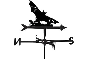 Halloween Bat Weather Vane Animal Metal Wind Vane Stainless Steel Wind Direction...