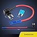 Nilight - 50034R 10 Pack 12V Car Add-A-Circuit Fuse Tap Adapter Mini Atm Apm Blade Fuse Holder with 120 PCS Mini Blade Fuse Assortment Kit (5, 7.5, 10, 15, 20, 25, 30) AMP for Cars,Trucks,Boats