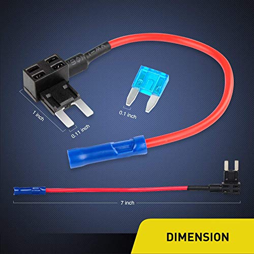 Nilight - 50034R 10 Pack 12V Car Add-A-Circuit Fuse Tap Adapter Mini Atm Apm Blade Fuse Holder with 120 PCS Mini Blade Fuse Assortment Kit (5, 7.5, 10, 15, 20, 25, 30) AMP for Cars,Trucks,Boats by Nilight - Image 3