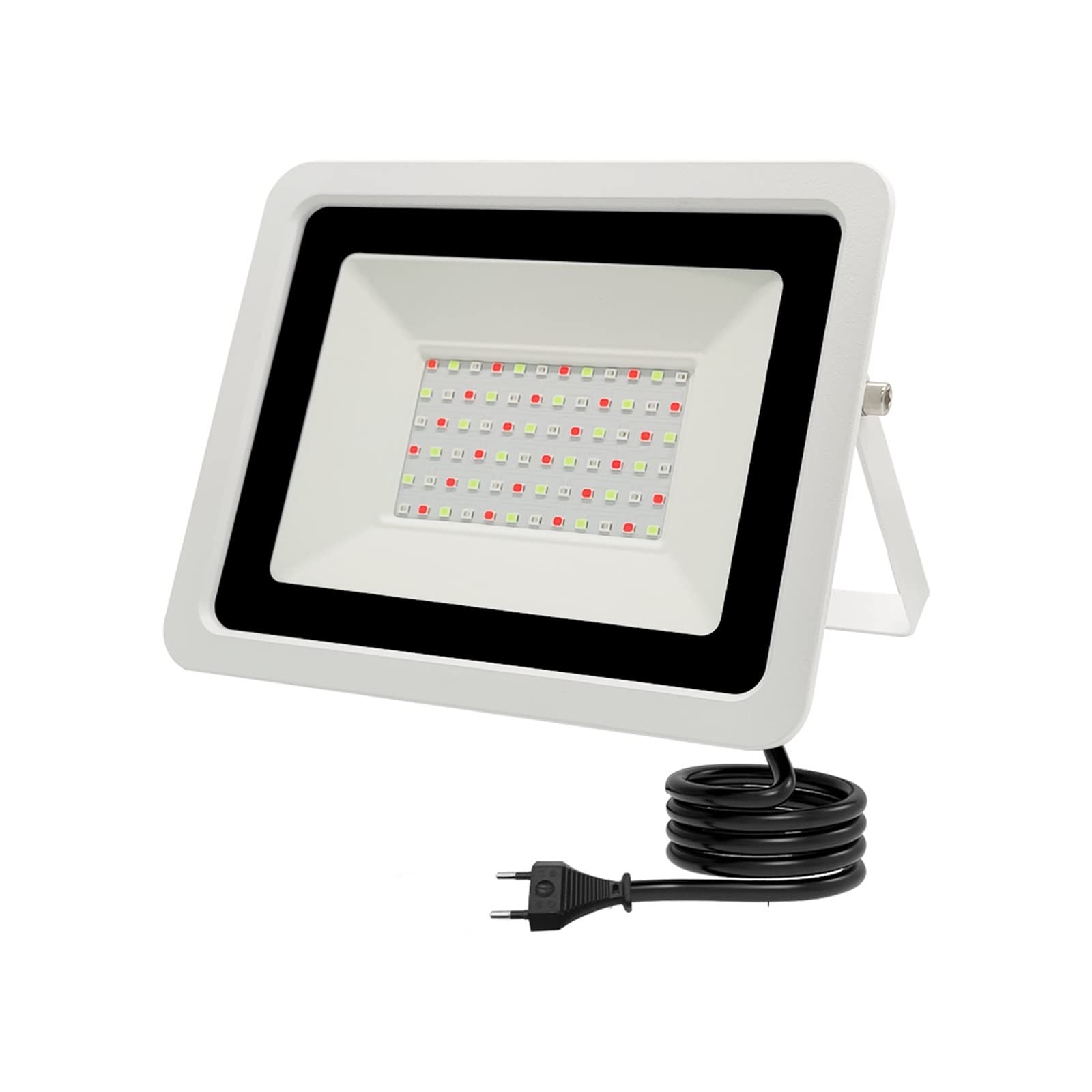 LED RGB Reflektor 5 Aplikacja 0W 100W Inteligentne światło powodziowe oświetlenie zewnętrzne IP68 Wodoodporny reflektorów,Niezrównana luminescencja(WHITE SHELL_50W)