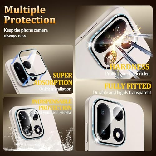 Image of 4youquality Camera Lens Protector for OnePlus 15 Silver Camera Lens Protector Ring | HD Clear Scratch Resistant Rear Camera Guard | Case Friendly