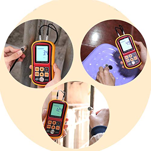 Medidor de espesores ultrasónico digital LCD, rango de medición 1,2-225 mm, velocidad del sonido 1000-9999 m/s para acero, aluminio, cobre, vidrio, plástico, etc. miniatura 5
