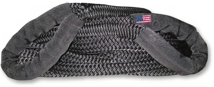 BILLET4X4 U.S. Made Kinetic Snatch Rope MIL-Grade (Black) - 1 inch X 30 ft (4X4 Vehicle Extraction)