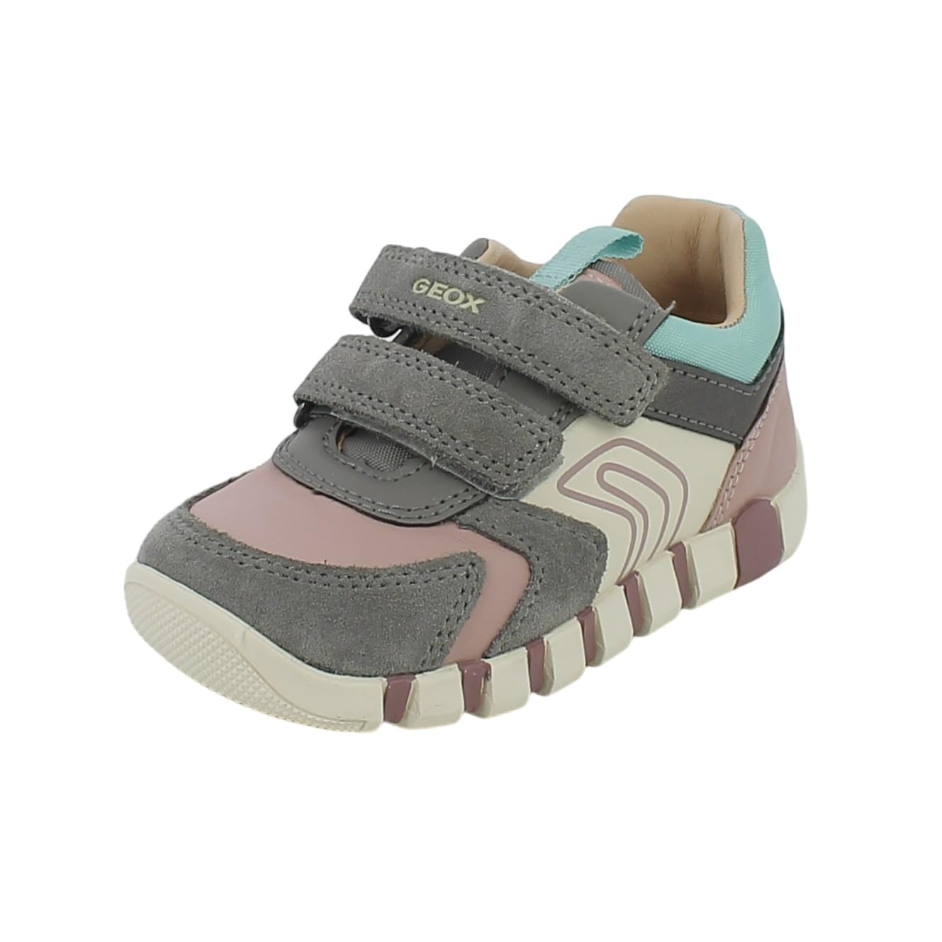 Geox Baby Girl's Iupidoo 5 (Infant/Toddler) Grey/Old Rose 21 (US 5.5 Toddler) M