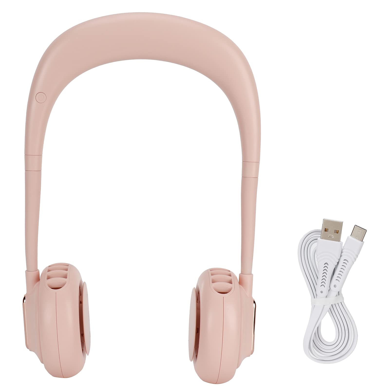 Mini ventilateur mains libres USB chargeant le ventilateur de refroidisseme (Rose)