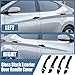 X AUTOHAUX 8pcs ABS Exterior Side Door Handle Cover Trim for Hyundai Elantra 2017-2020 Black Outer Door Handle Cover Decoration