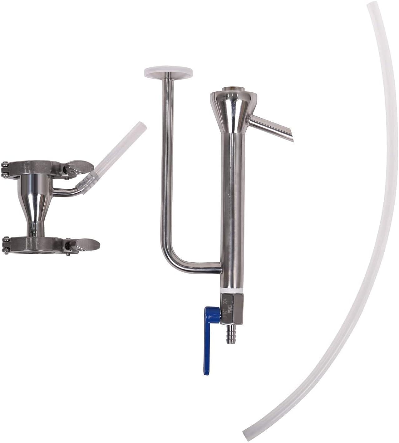 YUEWO Proofing Parrot for 5.8Gal/22Litres 304 Stainless Steel Alcohol Distiller Flute Column Still for DIY Whisky Wine Brandy Gin