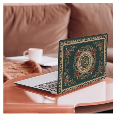 Funda para MacBook Pro 15 con diseño de mandala verde para llevar tu portátil a la oficina