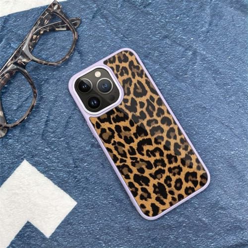 Coque antichoc iPhone 14 Pro Max léopard violette pour éviter les bris d'écran de 6,7" - 5